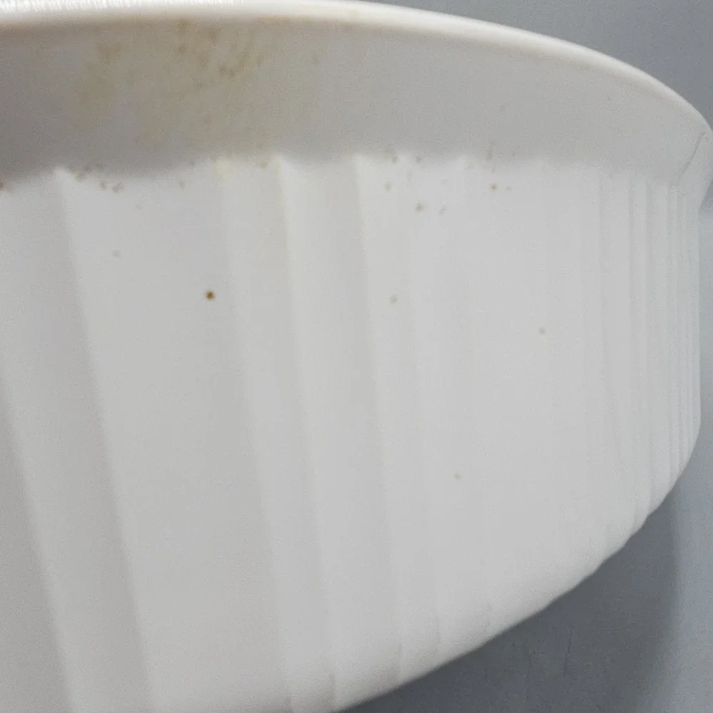 Vtg CorningWare French White F-14-B Oval Casserole Dish 4 Liter  w/ Pyrex Lid